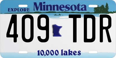 MN license plate 409TDR