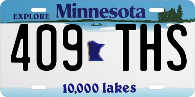 MN license plate 409THS