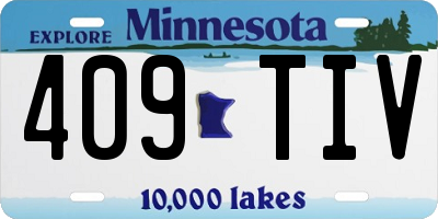 MN license plate 409TIV