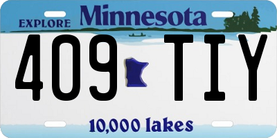 MN license plate 409TIY