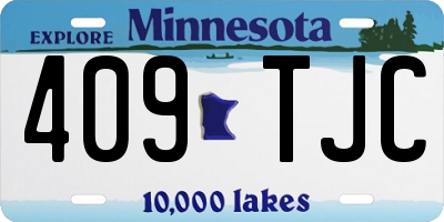 MN license plate 409TJC