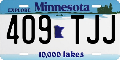 MN license plate 409TJJ
