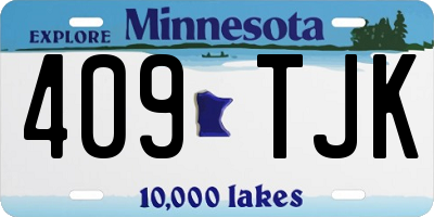 MN license plate 409TJK