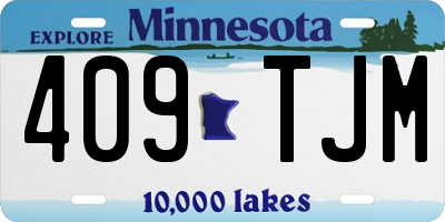 MN license plate 409TJM