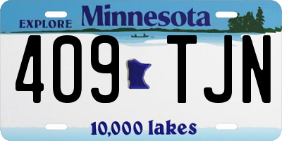 MN license plate 409TJN