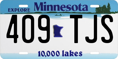 MN license plate 409TJS