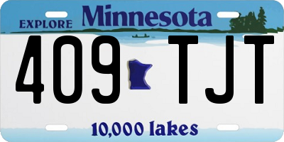 MN license plate 409TJT