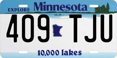MN license plate 409TJU