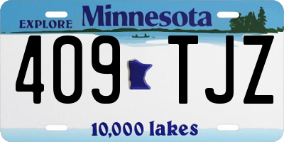 MN license plate 409TJZ