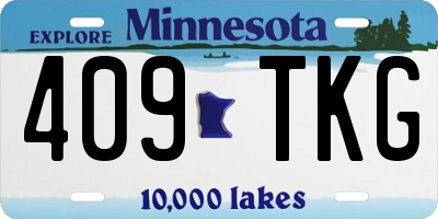 MN license plate 409TKG