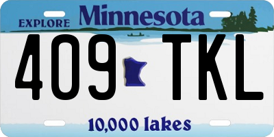 MN license plate 409TKL