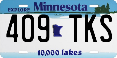 MN license plate 409TKS