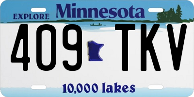MN license plate 409TKV