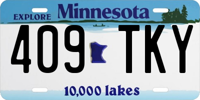 MN license plate 409TKY