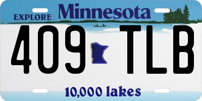 MN license plate 409TLB