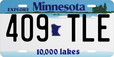 MN license plate 409TLE