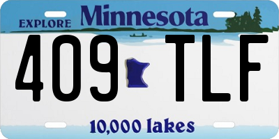 MN license plate 409TLF