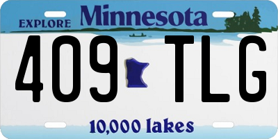 MN license plate 409TLG
