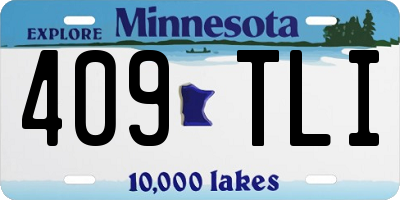 MN license plate 409TLI