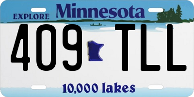 MN license plate 409TLL
