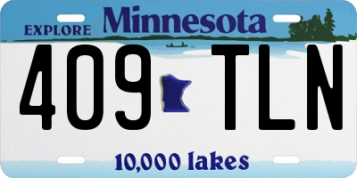 MN license plate 409TLN