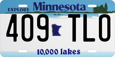 MN license plate 409TLO