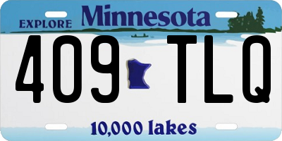 MN license plate 409TLQ