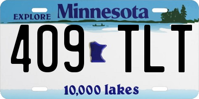MN license plate 409TLT