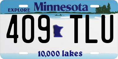 MN license plate 409TLU