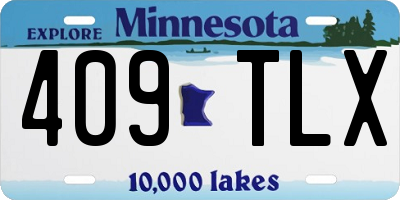 MN license plate 409TLX