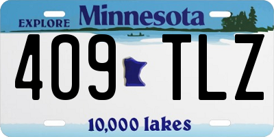 MN license plate 409TLZ