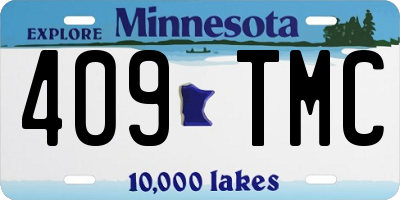 MN license plate 409TMC