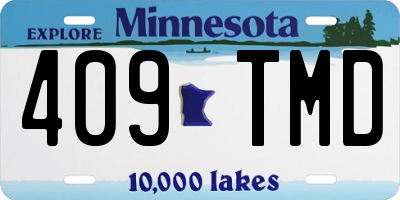 MN license plate 409TMD