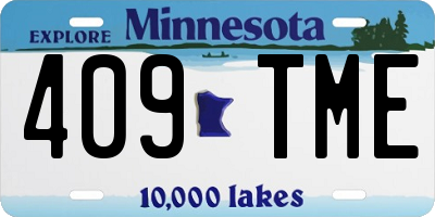 MN license plate 409TME