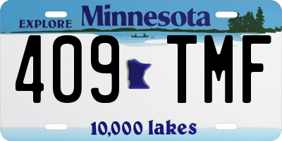 MN license plate 409TMF