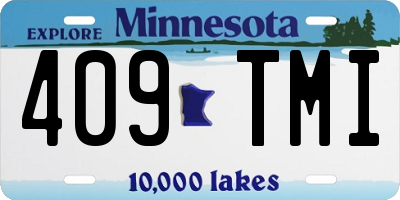 MN license plate 409TMI