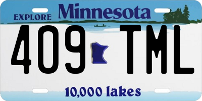 MN license plate 409TML