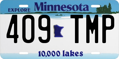 MN license plate 409TMP