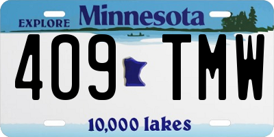 MN license plate 409TMW