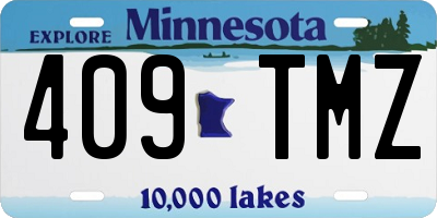MN license plate 409TMZ