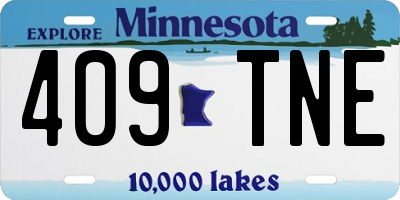 MN license plate 409TNE