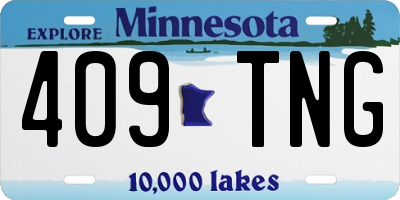 MN license plate 409TNG