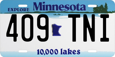 MN license plate 409TNI