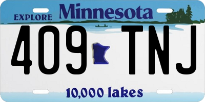 MN license plate 409TNJ
