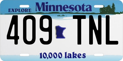 MN license plate 409TNL