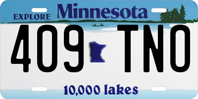 MN license plate 409TNO