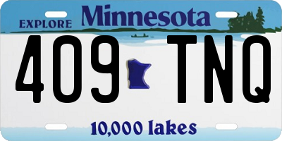 MN license plate 409TNQ