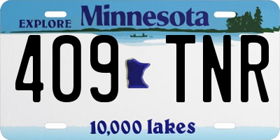 MN license plate 409TNR