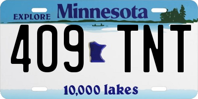 MN license plate 409TNT