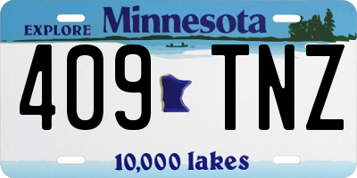 MN license plate 409TNZ